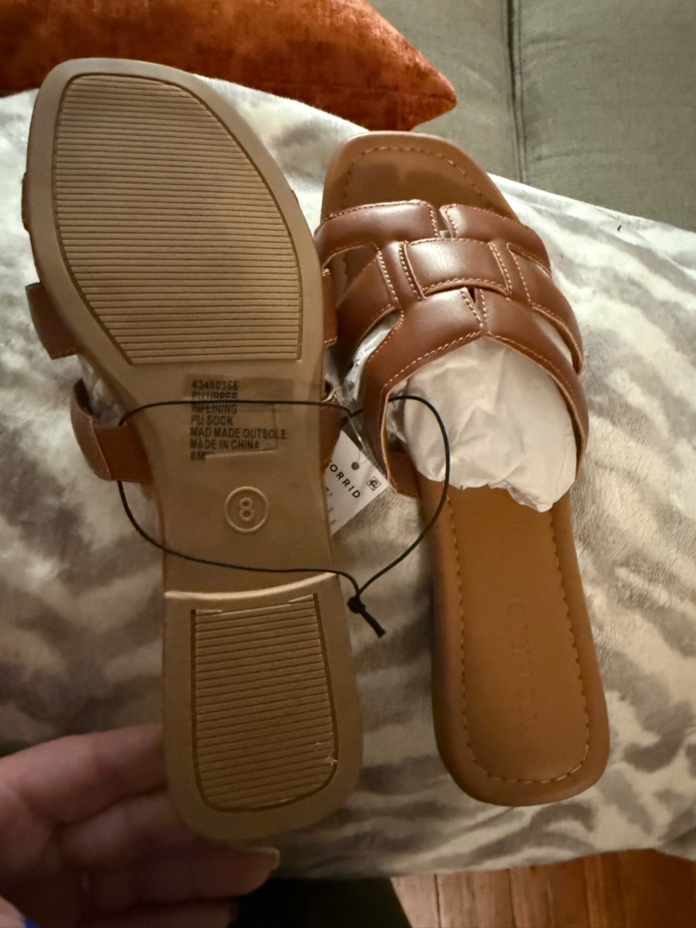 torrid Brown Braided Slide Sandals